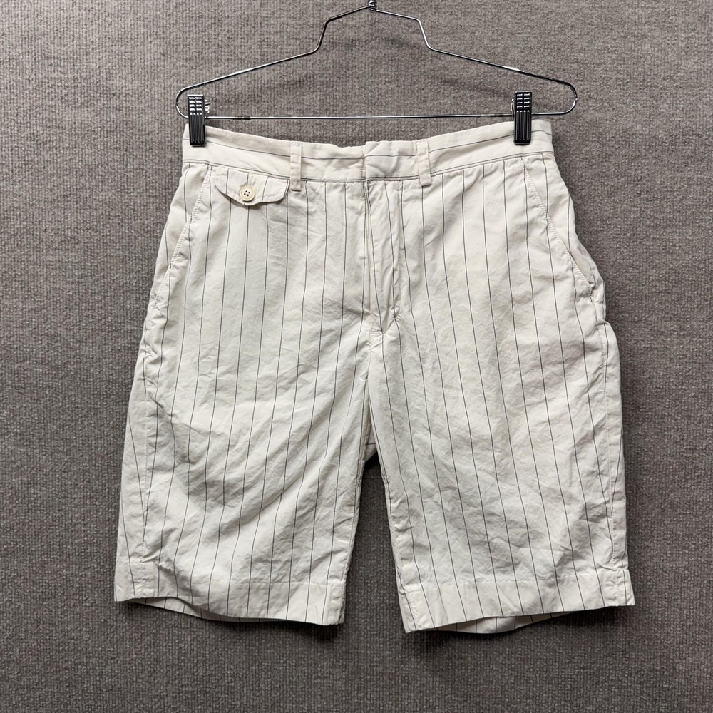 Polo Ralph Lauren Bradbury Shorts Mens 34 White Striped Chino Classic
